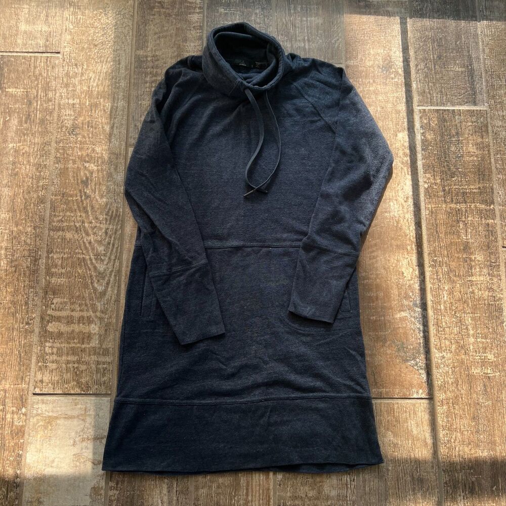 Sweater / Sweatshirt Dress Pockets Navy Blue Prana Women's Small